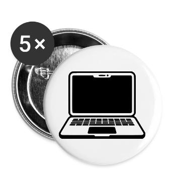 laptop - Buttons large 2.2''/56 mm (5-pack) - white - Front