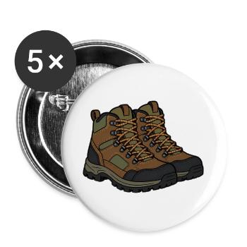 Hiking boots outdoor illustration - Buttons large 2.2''/56 mm (5-pack) - white - Front