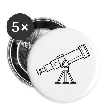 Teleskop - Buttons groß 56 mm (5er Pack) - Weiß - Vorne