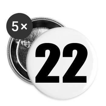 22 - Buttons groß 56 mm (5er Pack) - Weiß - Vorne
