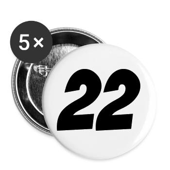 22- - Buttons groß 56 mm (5er Pack) - Weiß - Vorne