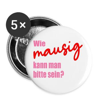 Beste Freundin Maus - Buttons groß 56 mm (5er Pack) - Weiß - Vorne