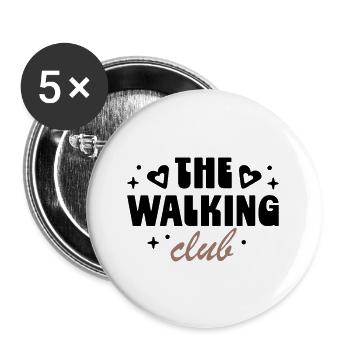 Walking club girl walk aesthetic - Buttons large 2.2''/56 mm (5-pack) - white - Front