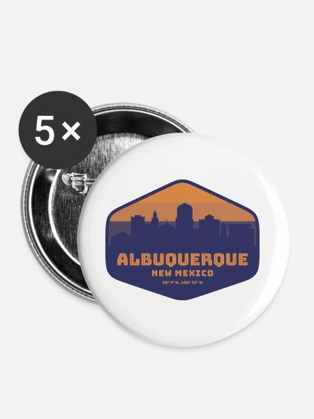 Albuquerque New Mexico Sunset Badge - Buttons groß 56 mm (5er Pack) - Weiß
