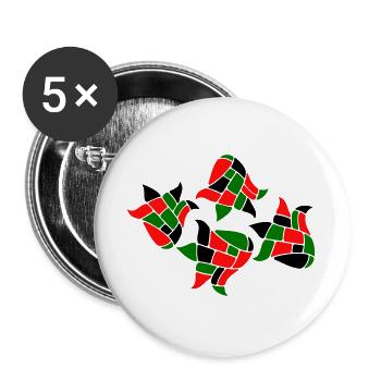 Mosaic Fantasy - Buttons large 2.2''/56 mm (5-pack) - white - Front