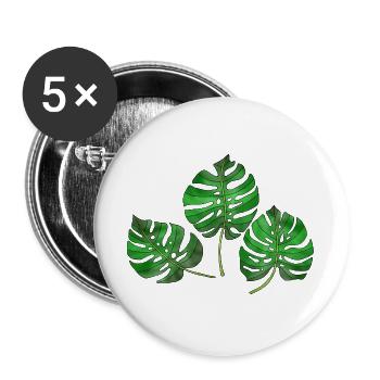 leaves - Buttons large 2.2''/56 mm (5-pack) - white - Front