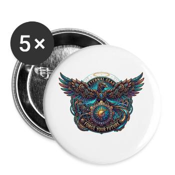 Eternal Gear Eagle - Buttons large 2.2''/56 mm (5-pack) - white - Front
