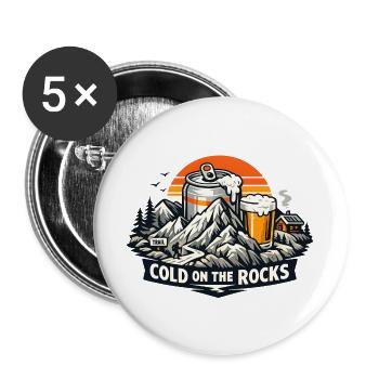 CaldaroFelsen Trail Scene - Buttons large 2.2''/56 mm (5-pack) - white - Front