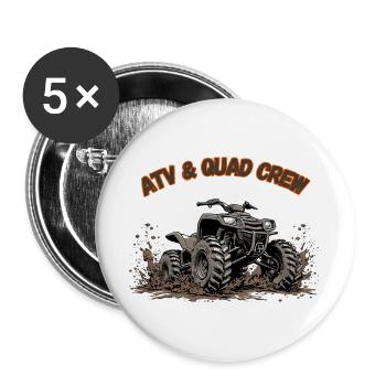 ATV & Quad Crew Mud Action - Buttons groß 56 mm (5er Pack) - Weiß - Vorne