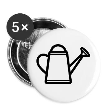 Gießkanne - Buttons groß 56 mm (5er Pack) - Weiß - Vorne