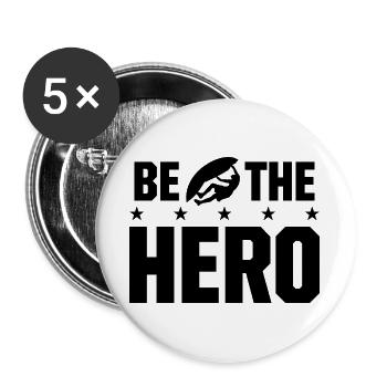 Be the Hero Rock Climber Climbing Gym - Buttons groß 56 mm (5er Pack) - Weiß - Vorne