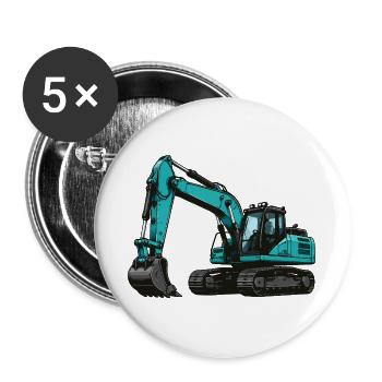 Teal Bagger Illustration - Buttons groß 56 mm (5er Pack) - Weiß - Vorne