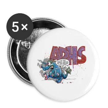 Wozu ein Ding beenden …? - Buttons groß 56 mm (5er Pack) - Weiß - Vorne