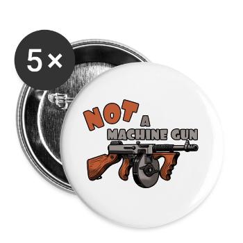 Kein Maschinengewehr – Gegen Gewalt - Buttons groß 56 mm (5er Pack) - Weiß - Vorne
