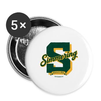Wien Simmering (11. Bezirk) - Buttons groß 56 mm (5er Pack) - Weiß - Vorne