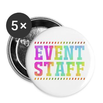 Event Planer Mitarbeiter - Buttons groß 56 mm (5er Pack) - Weiß - Vorne