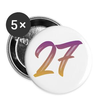 27 - Buttons groß 56 mm (5er Pack) - Weiß - Vorne