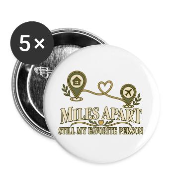 Armee Ehefrau Militär Ehefrau Einsatz - Buttons groß 56 mm (5er Pack) - Weiß - Vorne