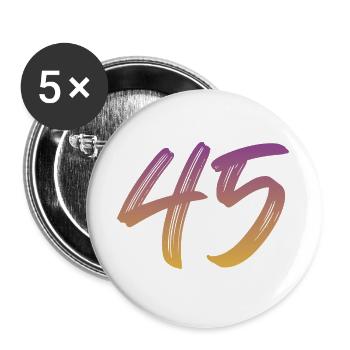 45 - Buttons groß 56 mm (5er Pack) - Weiß - Vorne