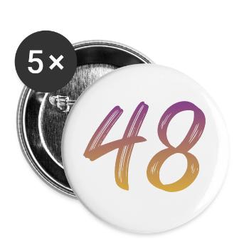48 - Buttons groß 56 mm (5er Pack) - Weiß - Vorne