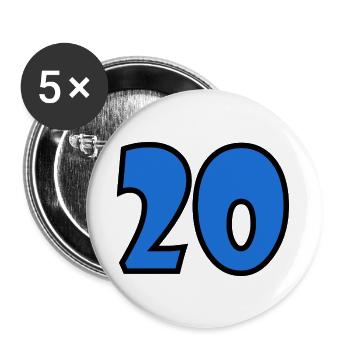 20 - Buttons groß 56 mm (5er Pack) - Weiß - Vorne