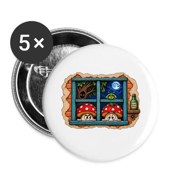 1000195617 - Buttons groß 56 mm (5er Pack) - Weiß - Vorne