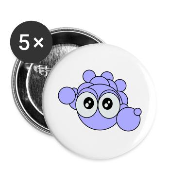 Bubbles - Buttons large 2.2''/56 mm (5-pack) - white - Front