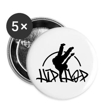 session_hiphop - Buttons large 2.2''/56 mm (5-pack) - white - Front