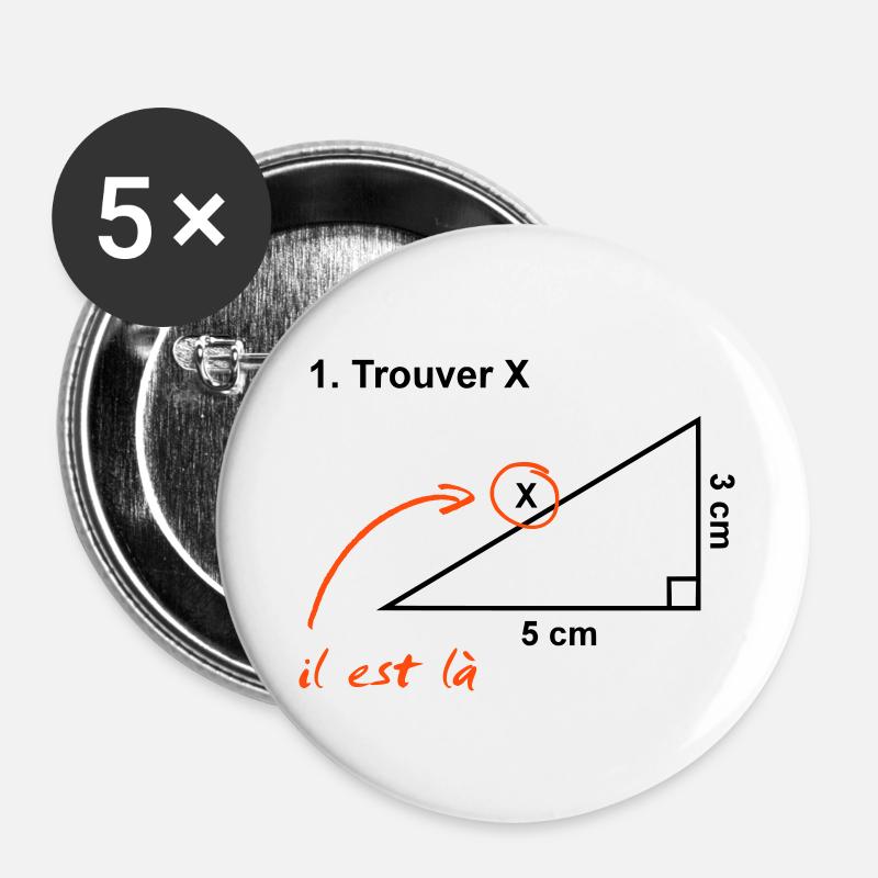 find x - Buttons large 2.2''/56 mm (5-pack) - white