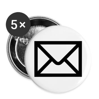 Letter - post - Email - Buttons large 2.2''/56 mm (5-pack) - white - Front