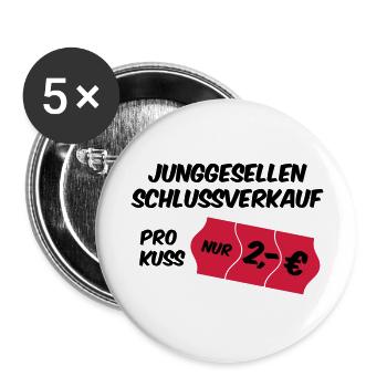 Baccalauréat - Lot de 5 grands badges (56 mm) - blanc - Devant