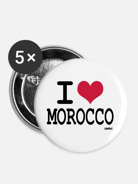 I Love Morocco - i love morocco by wam - Buttons large 2.2''/56 mm (5-pack) - white