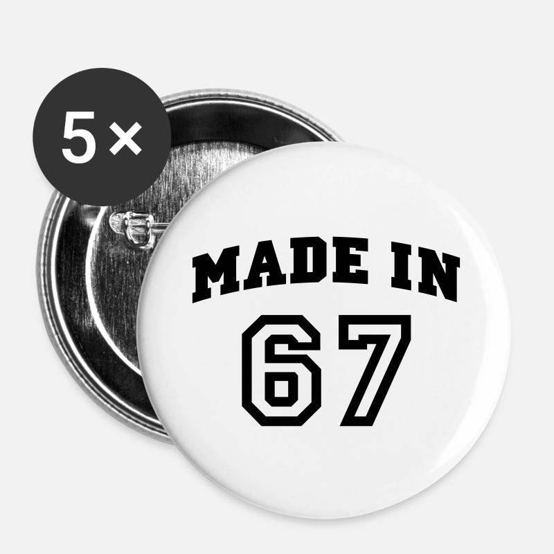 mp_madein67a - Buttons large 2.2''/56 mm (5-pack) - white