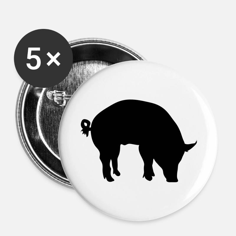 pig - Buttons large 2.2''/56 mm (5-pack) - white
