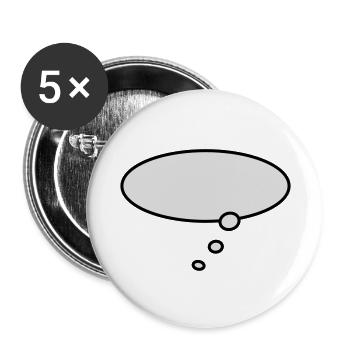 gedankenblase / - Buttons large 2.2''/56 mm (5-pack) - white - Front