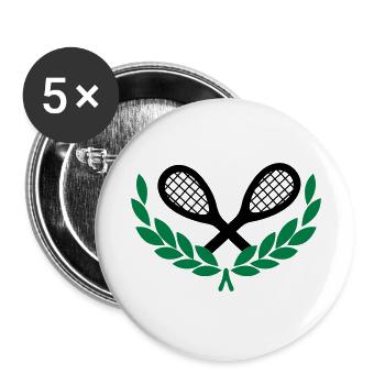 Tennis - Buttons groß 56 mm (5er Pack) - Weiß - Vorne