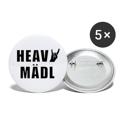 Heavy Mädl - Buttons groß 56 mm (5er Pack)