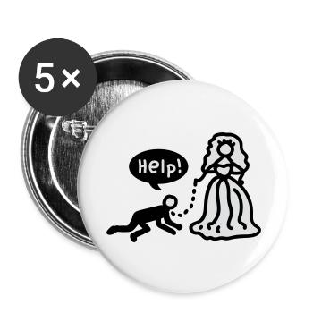 Married - help - Buttons large 2.2''/56 mm (5-pack) - white - Front