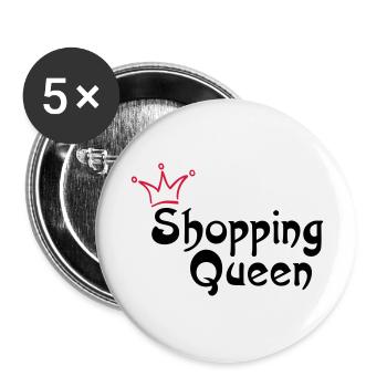 REINE D'ACHATS - Lot de 5 grands badges (56 mm) - blanc - Devant