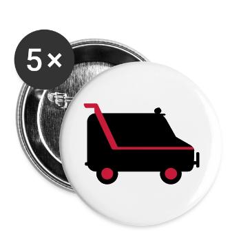 Transporter / van (2c) - Buttons groß 56 mm (5er Pack) - Weiß - Vorne