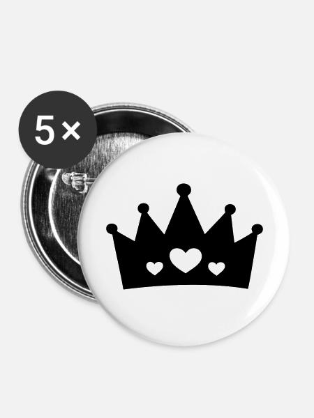 Krone (crown) 05.2 - Buttons groß 56 mm (5er Pack) - Weiß