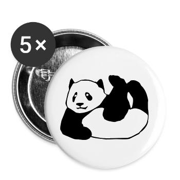 Panda, bear, animal - Buttons large 2.2''/56 mm (5-pack) - white - Front