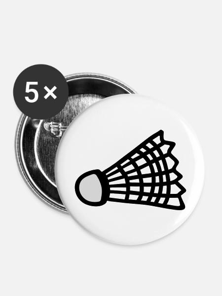 Federball - Buttons groß 56 mm (5er Pack) - Weiß