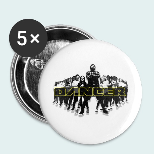 dancer yellow png - Buttons groß 56 mm (5er Pack)