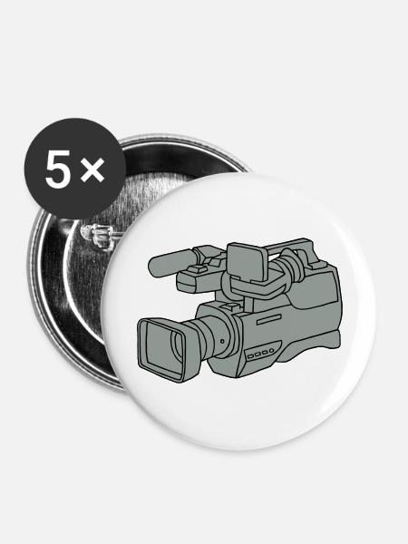 Videokamera 2 - Buttons groß 56 mm (5er Pack) - Weiß