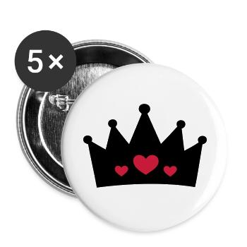 Couronne (couronne) 05.3 - Lot de 5 grands badges (56 mm) - blanc - Devant