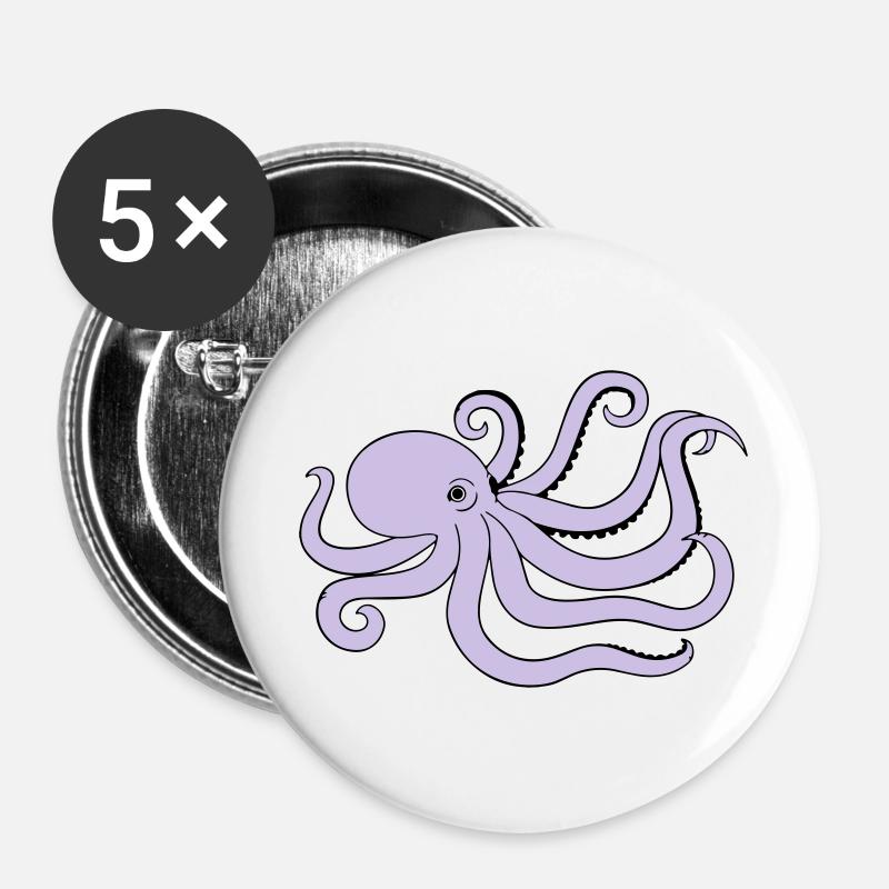 octopus - Buttons large 2.2''/56 mm (5-pack) - white