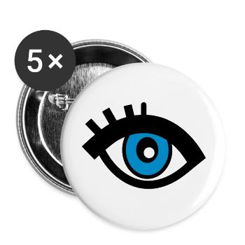 eyes - Buttons groß 56 mm (5er Pack) - Weiß - Vorne