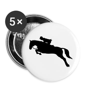 horse204 - Buttons groß 56 mm (5er Pack) - Weiß - Vorne