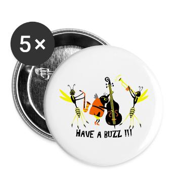 Jazz festival - Buttons groß 56 mm (5er Pack) - Weiß - Vorne